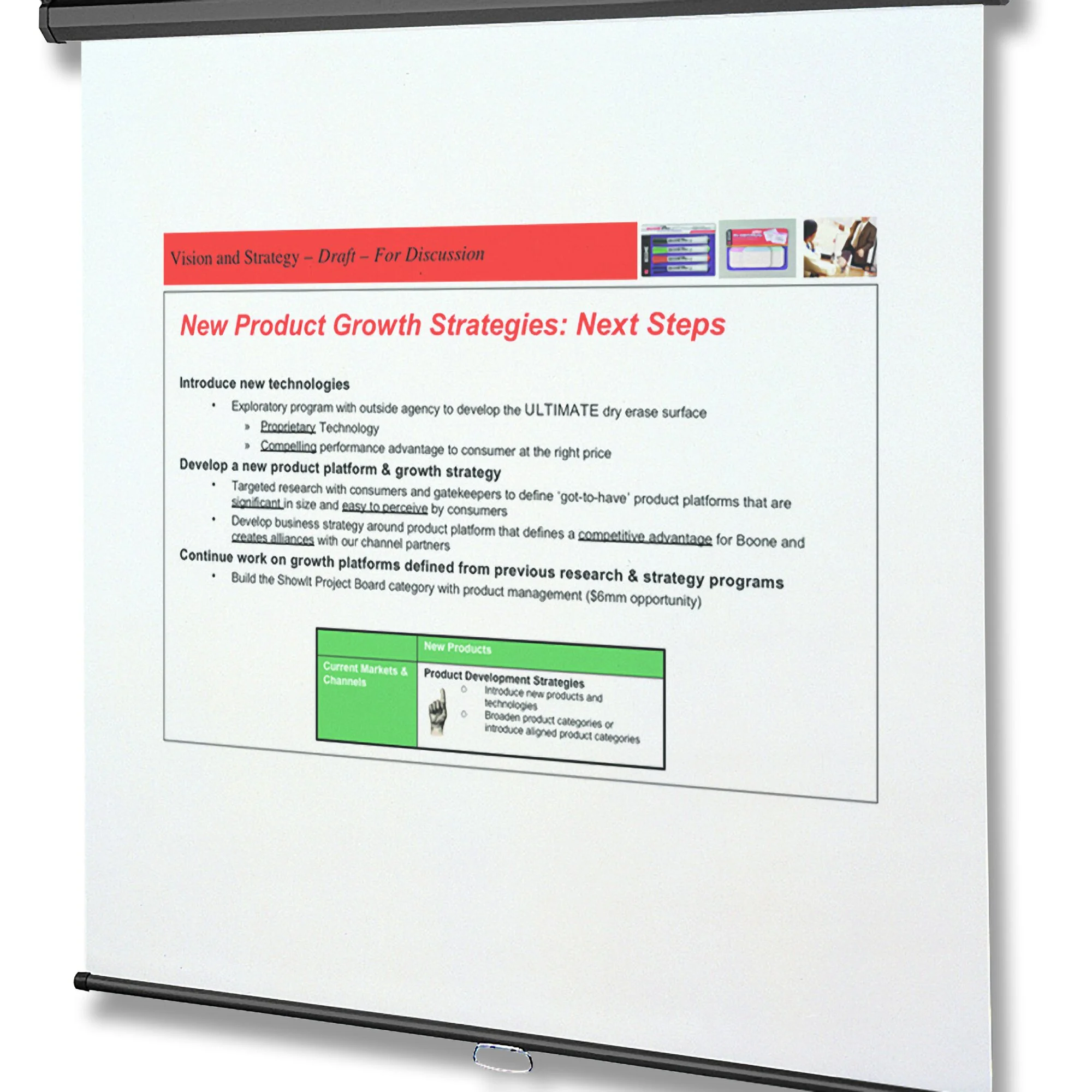 Quartet 684S 84 in. x 84 in. Wall or Ceiling Projection Screen - White Matte Finish