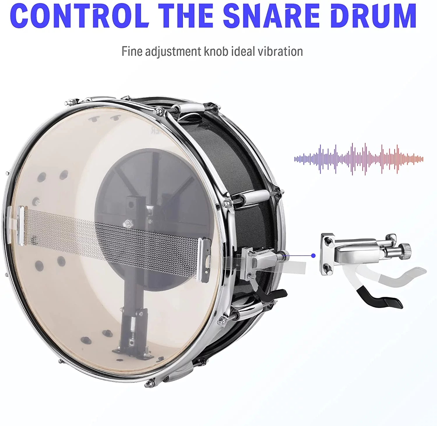 Donner Drum Set Adult with Silent System, 5-Piece Full Size Professional Drum Kit Black