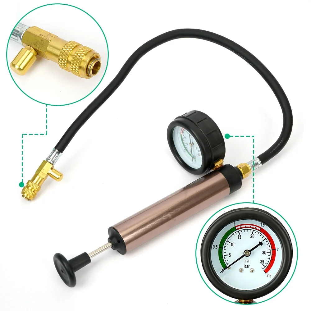 14Pcs Radiator Pump Pressure Leak Tester Detector Coolant System Test Tool Kit