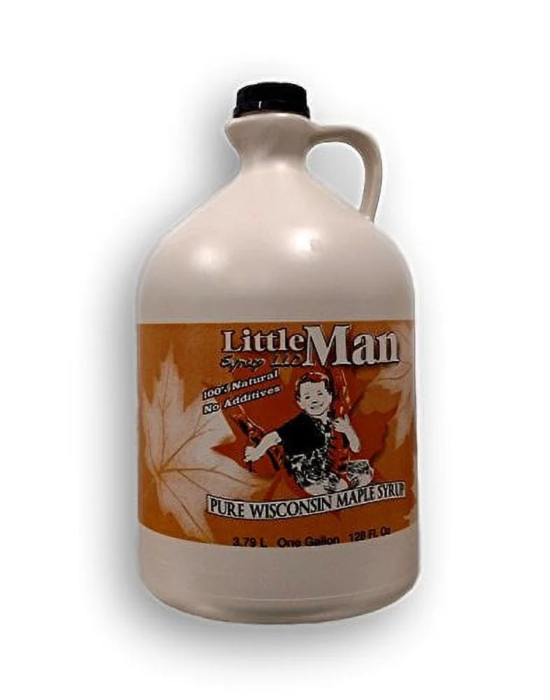 Pure Wisconsin Maple Syrup Grade A Medium Amber Gallon (128Oz)