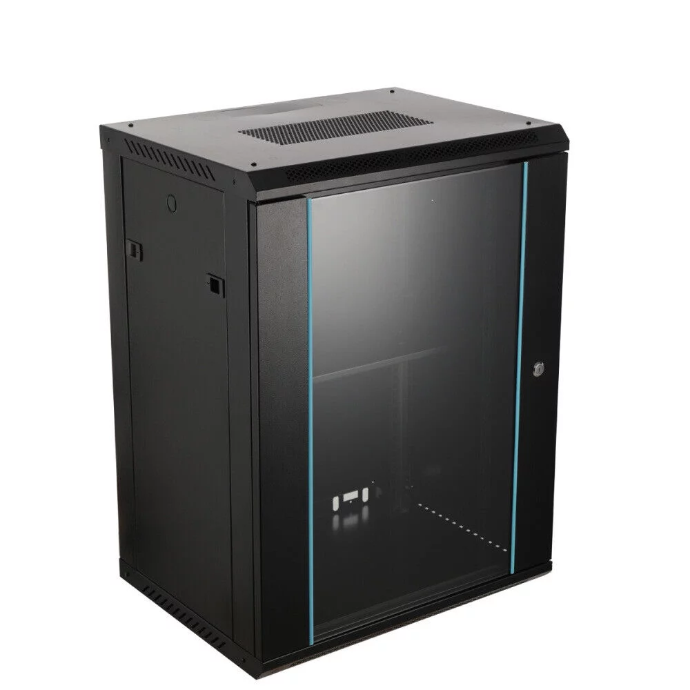 SUDEG 15U Wall Mount IT Network Server Data Cabinet Rack Locking Lock & Key - 24 inch Deep