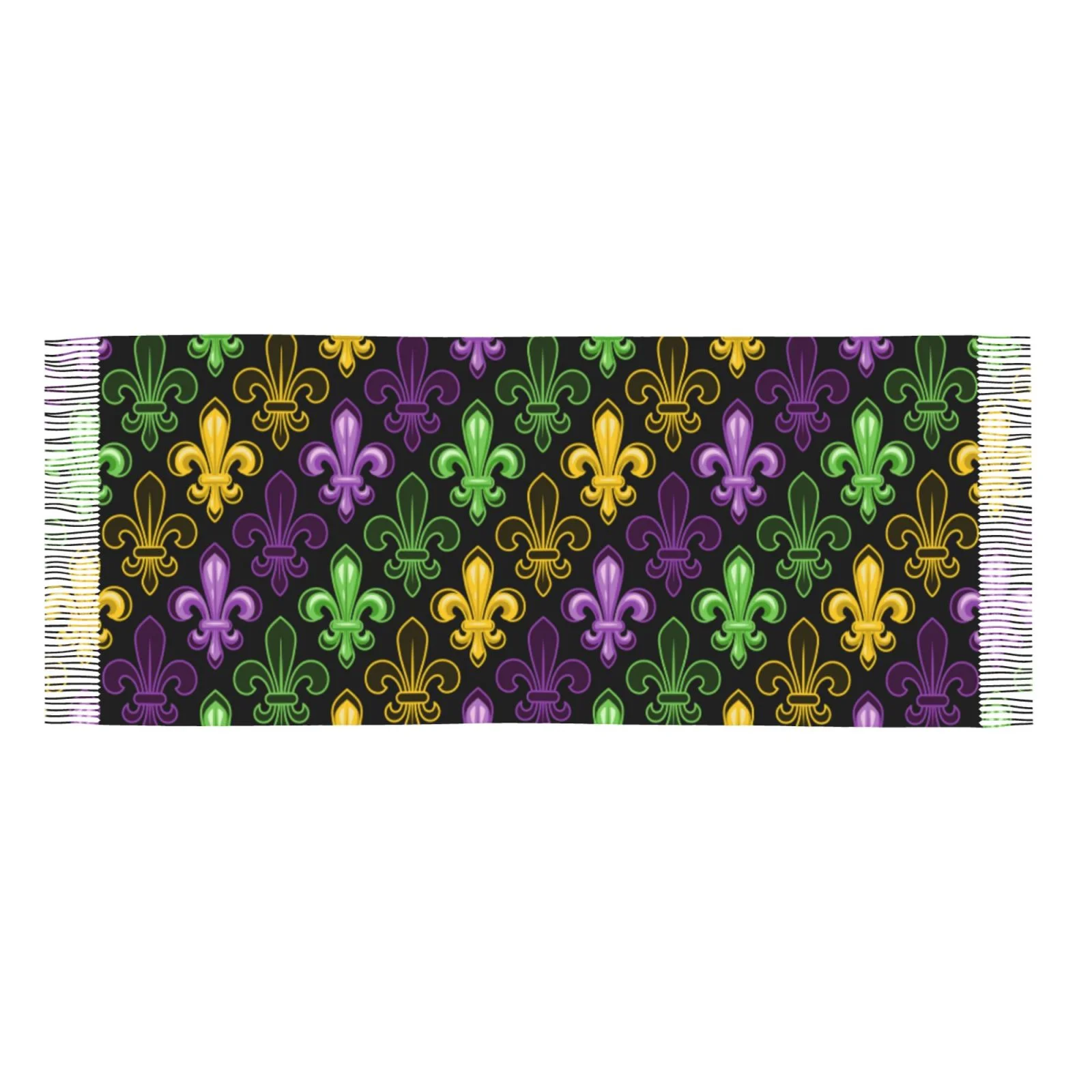 Ocsxa Scarf Shawl Wraps For Women Soft Cashmere Scarf Mardi Gras1 Printed Large Blanket Scarf