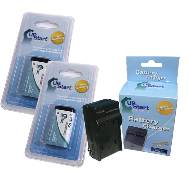 2x Pack - Kodak CX7530 Battery + Charger - Replacement for Kodak CR-V3 Digital Camera Battery and Charger (1300mAh, 3.3V, Lithium-Ion)