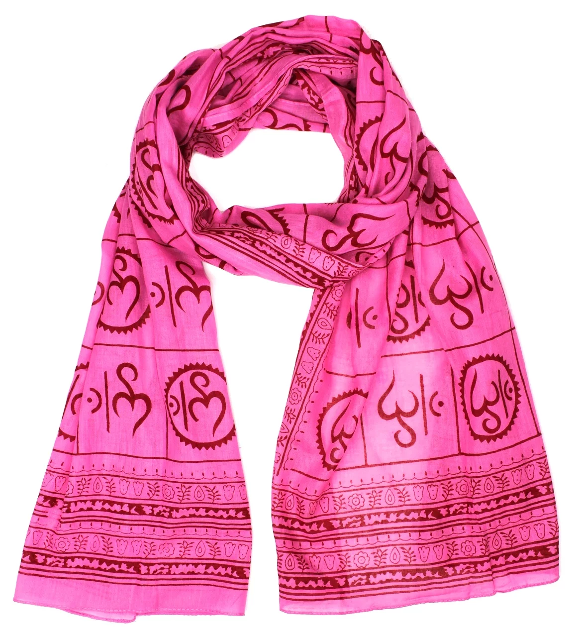 OMA Om Sign With Sacred Mantra Shawl Scarf Meditation Altar Cloth X LARGE SIZE 35