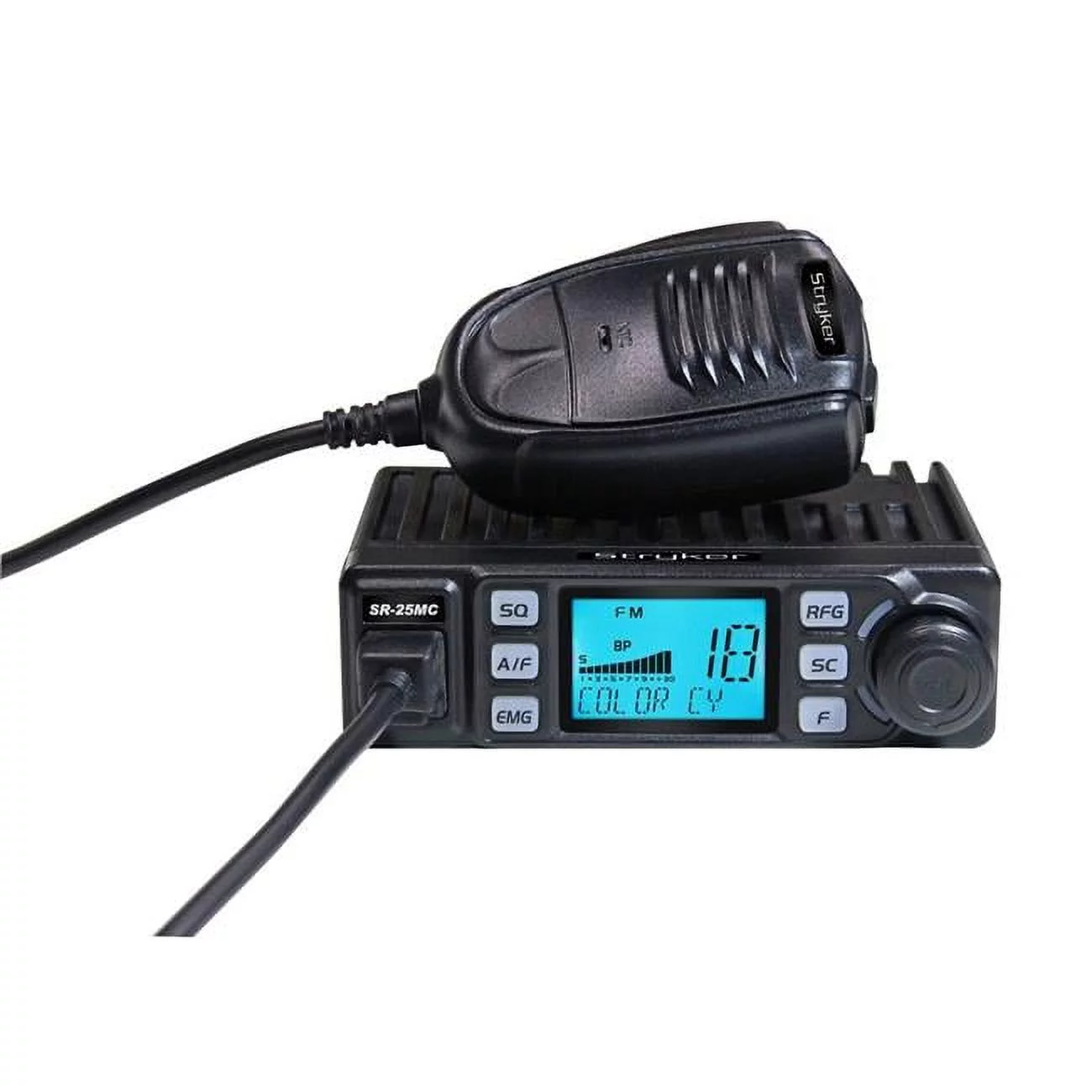 10 m Compact 20 watt Pep AM & FM Amateur Radio with Selectable 7 Color LCD Display & 6 Level Dimmer