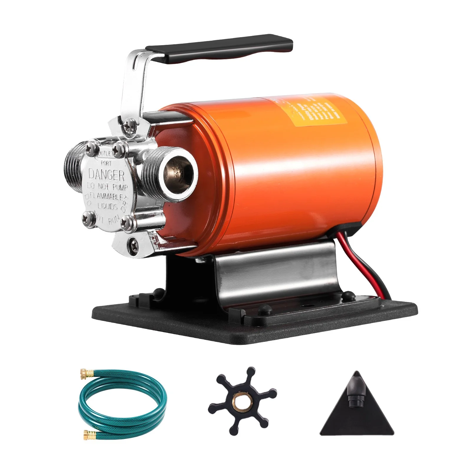 BENTISM Water Transfer Removal Pump Portable Utility Pump 12V 360 GPH 1/10 HP Hose