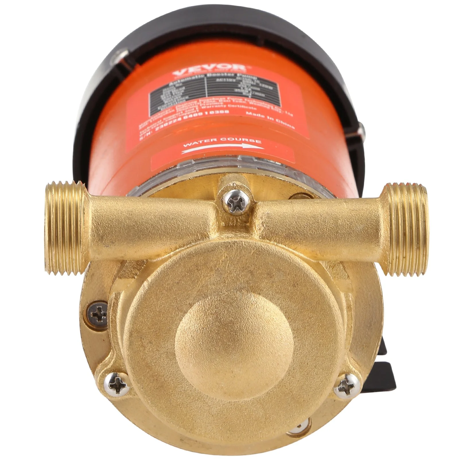 VEVOR 120W Water Pressure Booster Pump, 110V AC - 396 GPH, 21.75 PSI with Max Flow 25 L/min, Automatic Household Pump for Whole House and Shower, Includes Water Flow Switch