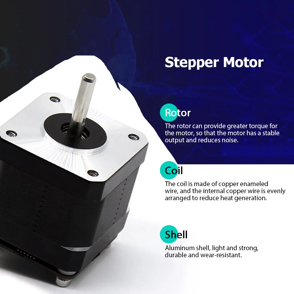 42 Two-phase Stepper Motor with Driver Board Kit 4- 1.5A 1.8 Degrees Compatible with 3D Printer DIY
