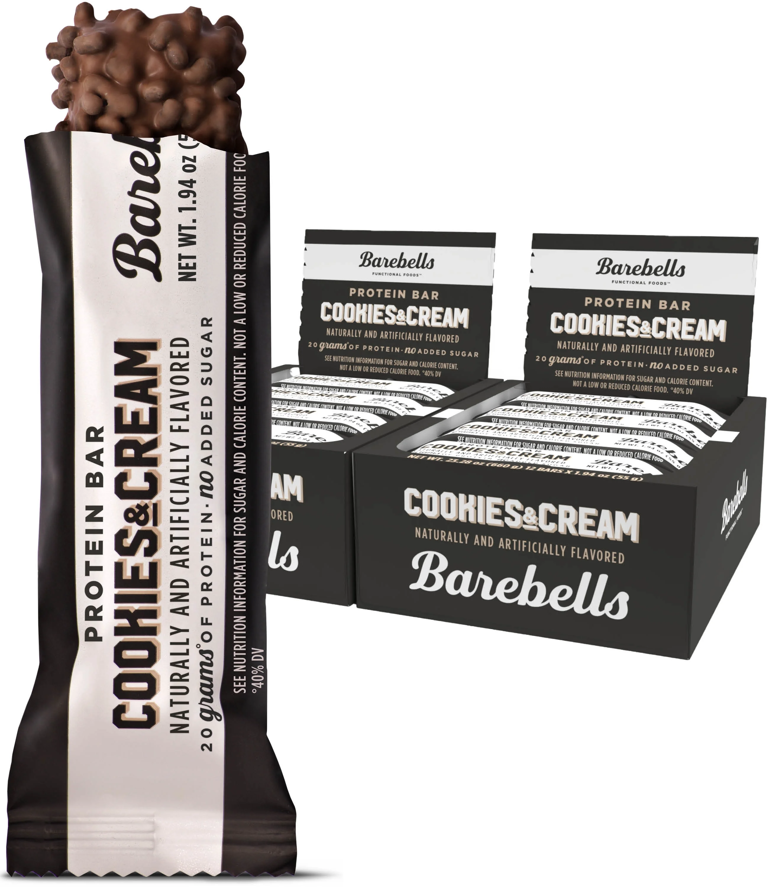 Barebells Protein Bars - Cookies and Cream, Pack of 2