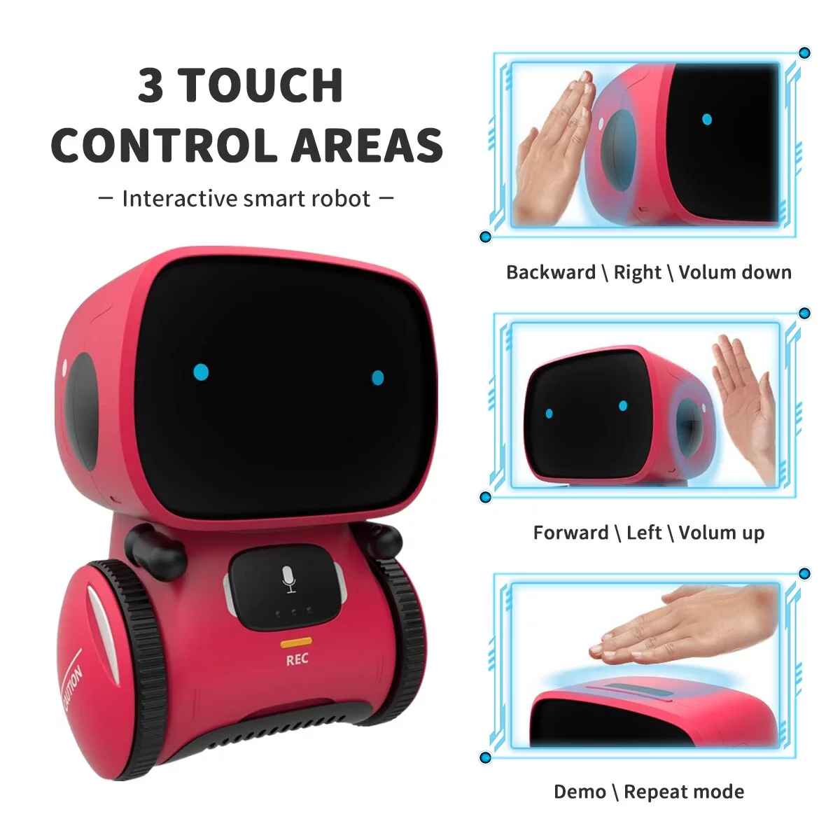 Smart Robot Friend for Kids, Touch and Voice Controlled Robot that Walks and Talks, AI Robot Toy for Boys and Girls, Ages 4-10