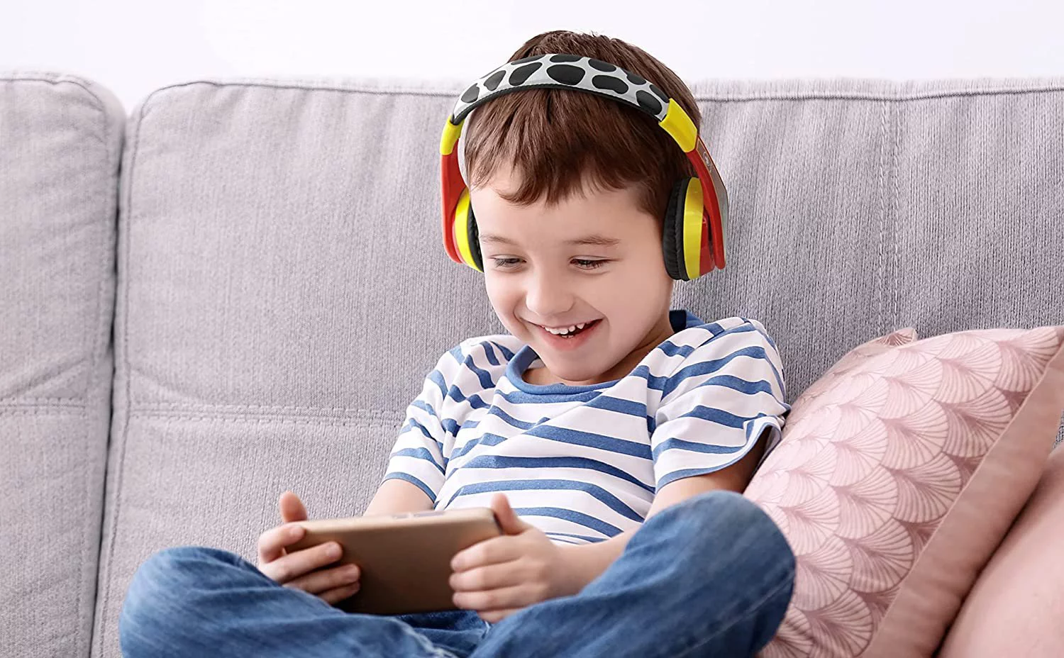 Paw Patrol Marshall Bluetooth Headphones for Kids with Microphone