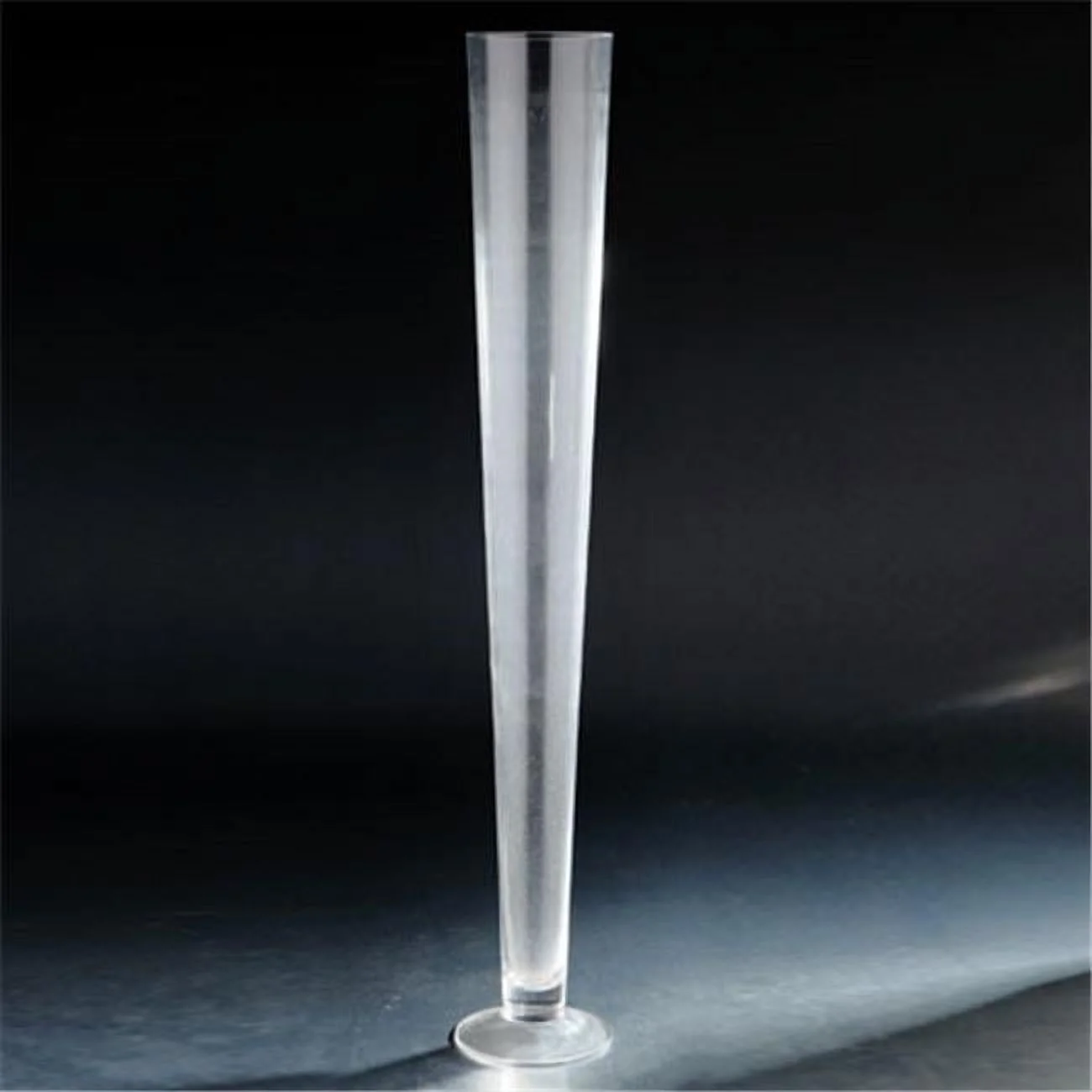 Diamond Star  31.5 x 4 in. Glass Vase, Clear