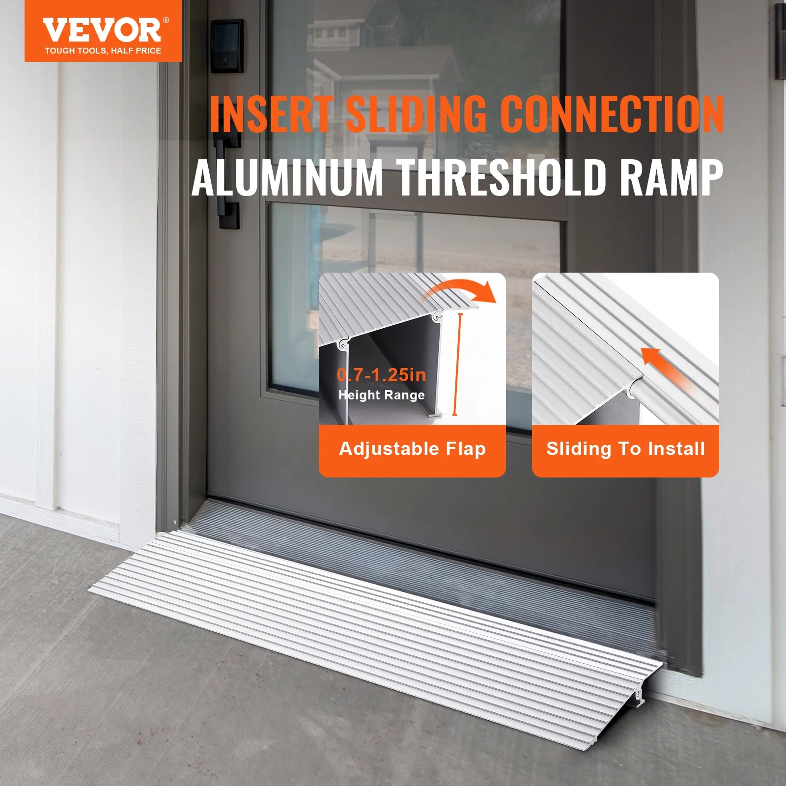 SKYSHALO Threshold Ramp Aluminum Door Ramp 1