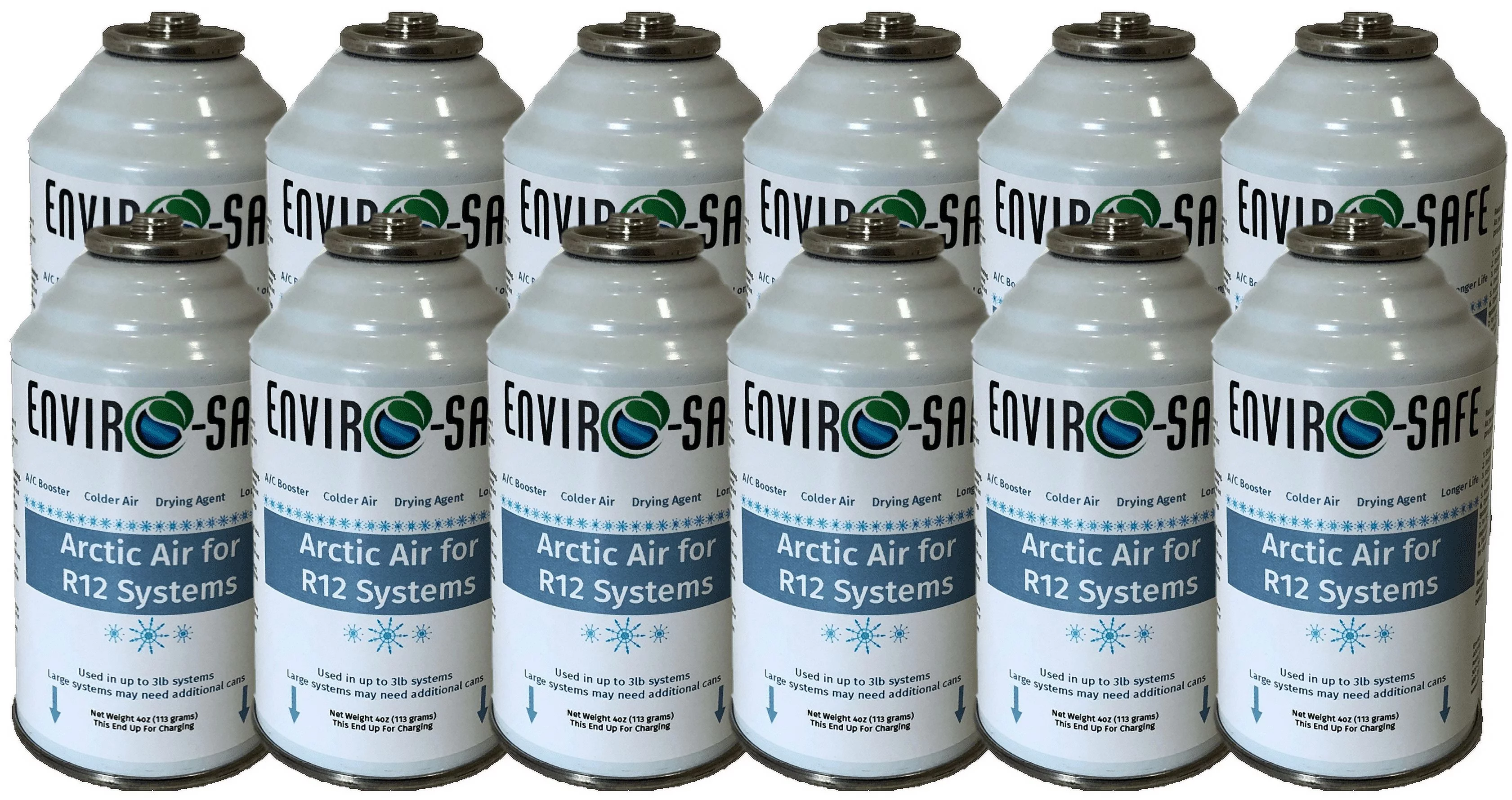 Envirosafe Arctic Air for R12, R-12a, R12a Systems, Case of 12 Cans