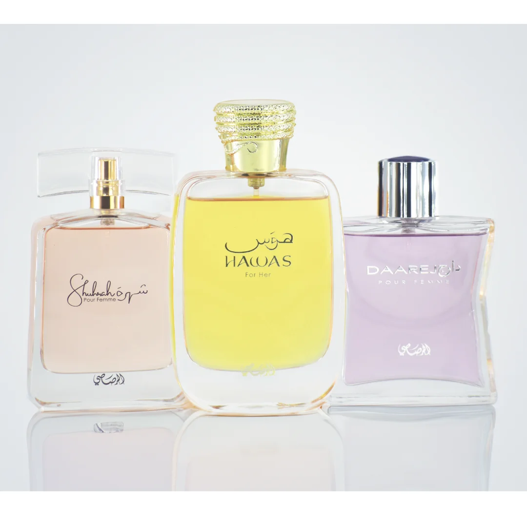 Hawas Women and, Daarej Women EDP 100ML (3.4 oZ) & Shuhrah Women EDP 90ML By RASASI
