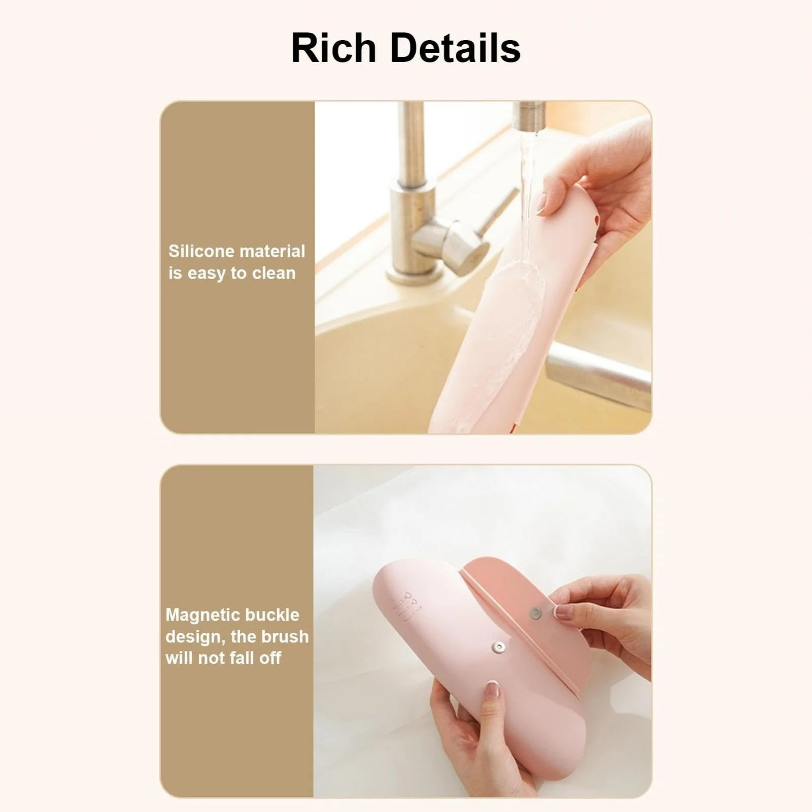 Silicone Makeup Brush Storage Bag Brush Cosmetic Storage Box Shadow Brush Eyebrow Pencil Storage Bag Cosmetic Bag Portable Travel Makeup Brush Bag Jewelry Case Traveling