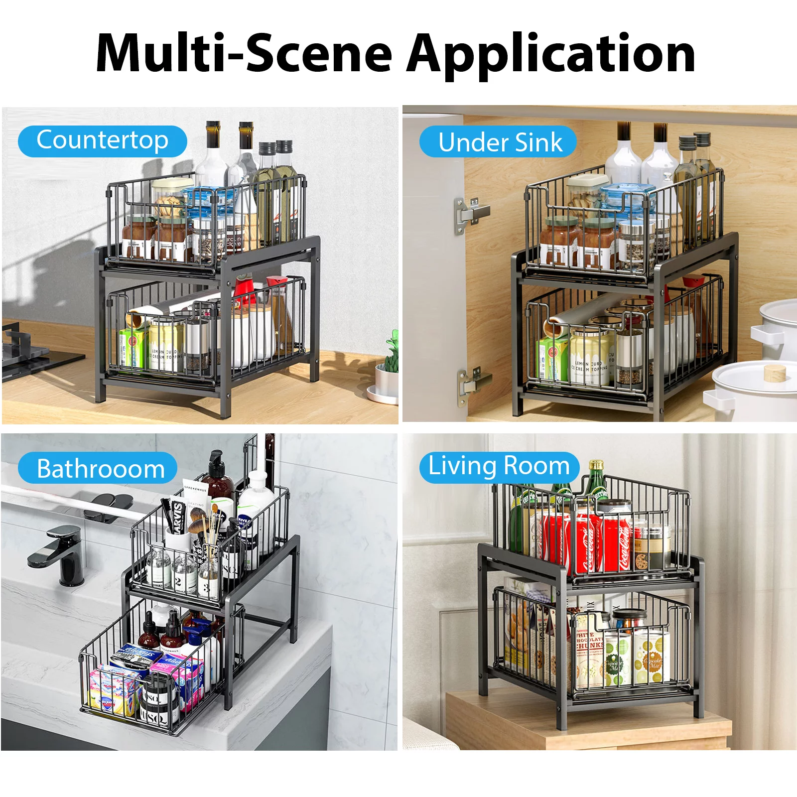 Chirano 2-Tier Under Sink Organizer 14.6