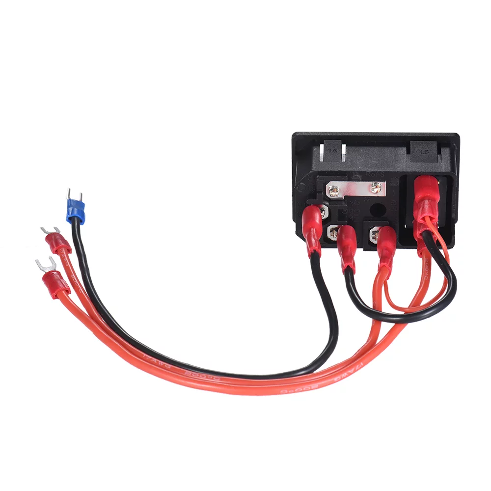 MABOTO 15A Power Supply Switch Male Socket with Fuse for 3D Printer DIY