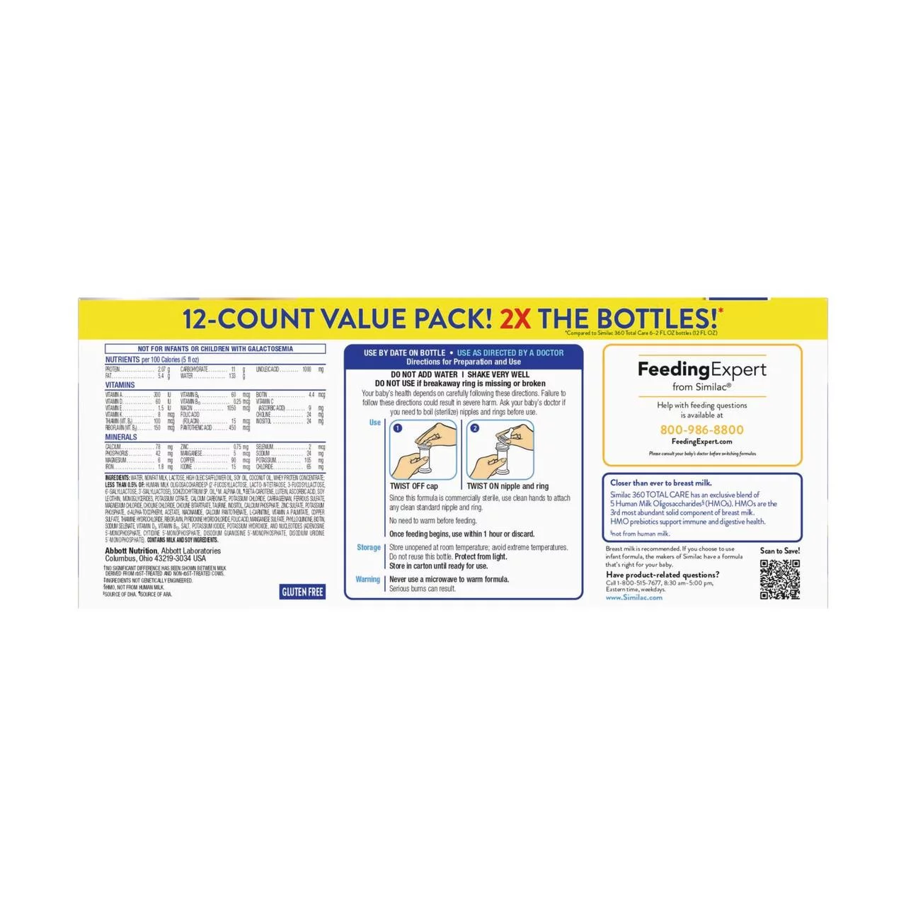 Similac 360 Total Care Ready-to-Feed Infant Formula, 2-fl-oz Bottle
