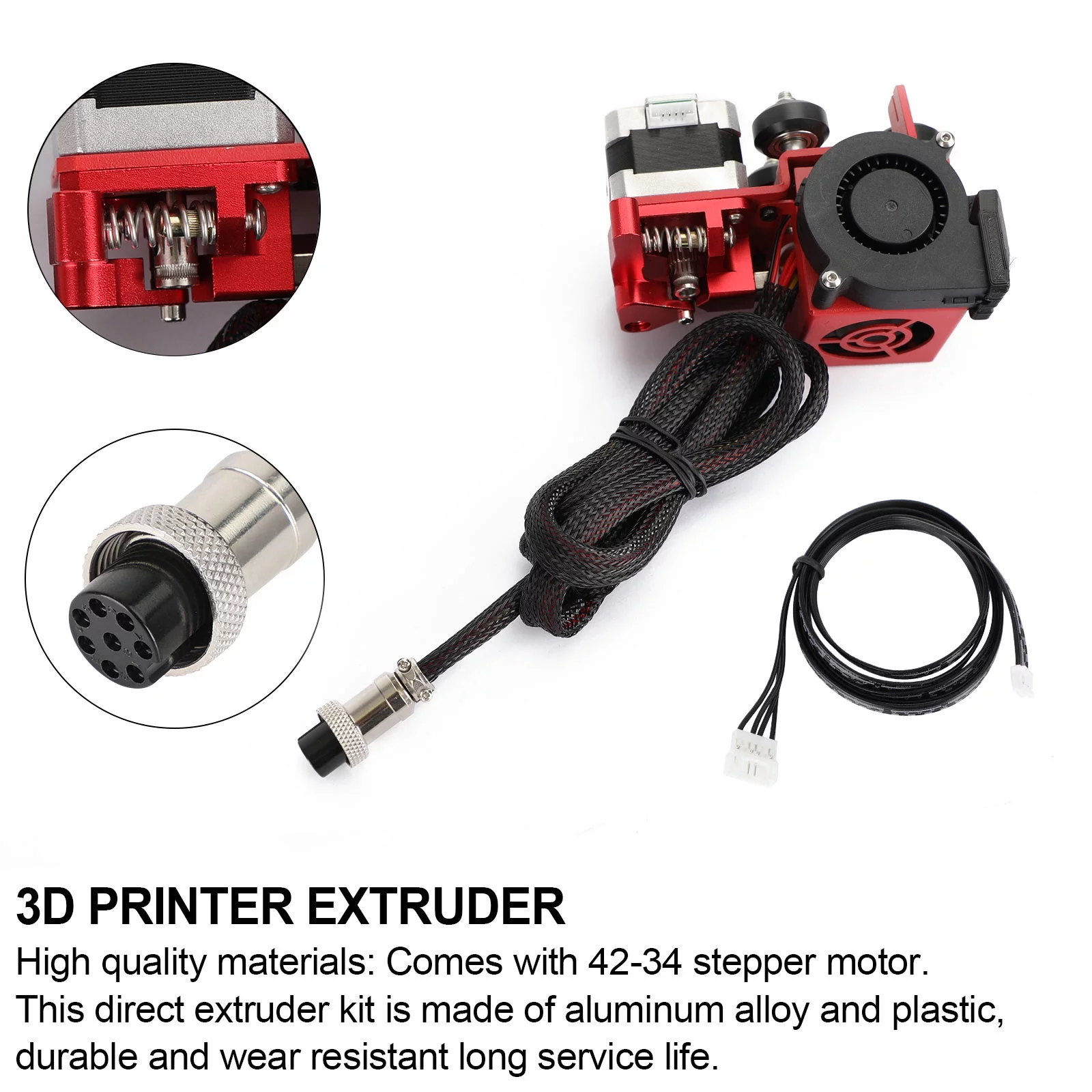 12V 3D Printer MK8 Direct Drive Hotend Pulley Turbo Fan Extruder for CR-10 S4 S5