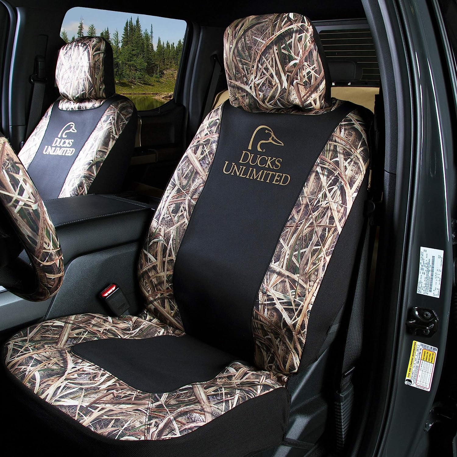 Ducks Unlimited C000001290199 Low Back Neoprene 2.0 Seat Covers - Mossy Oak Blades