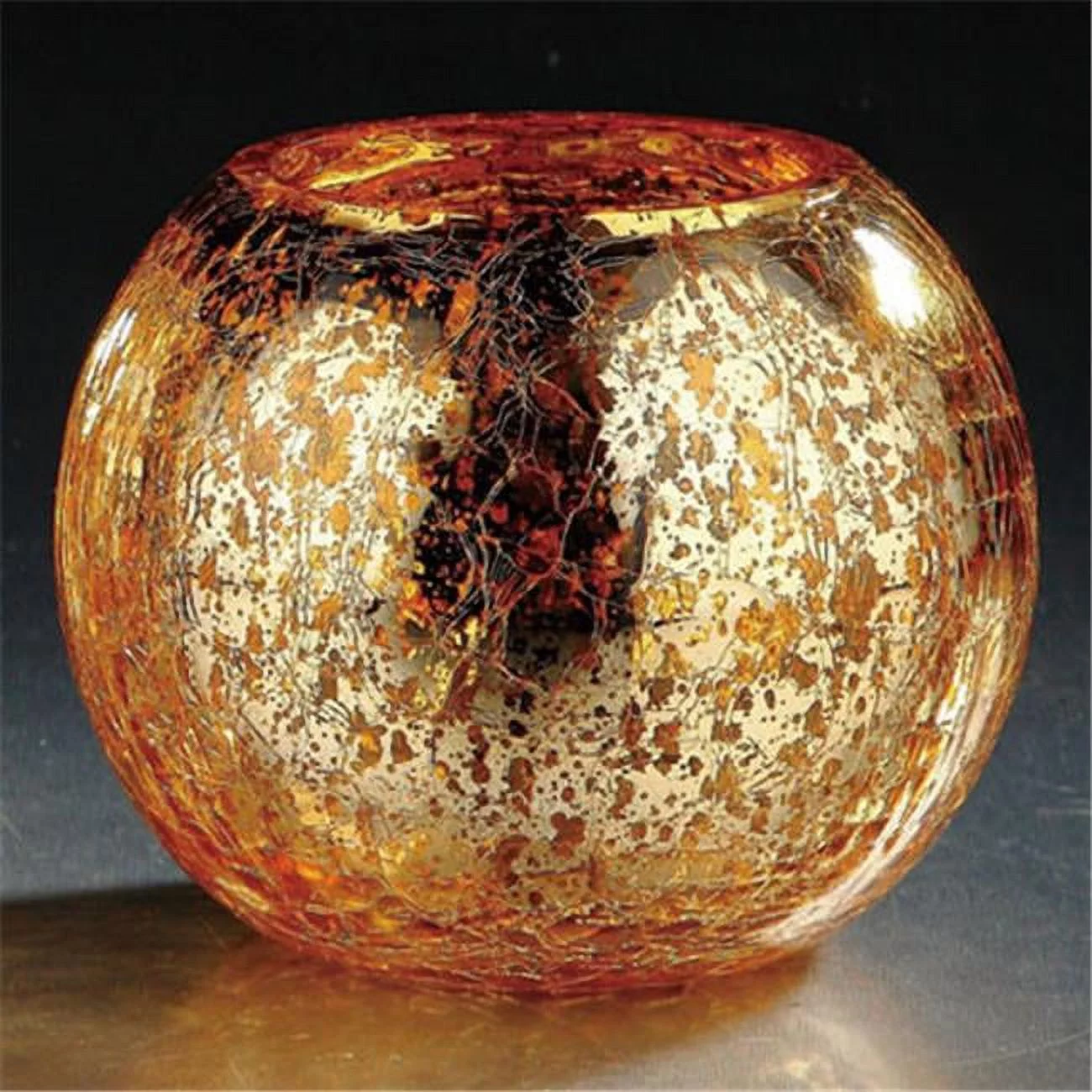 Diamond Star 57087 4.5 x 6 in. Glass Vase, Gold