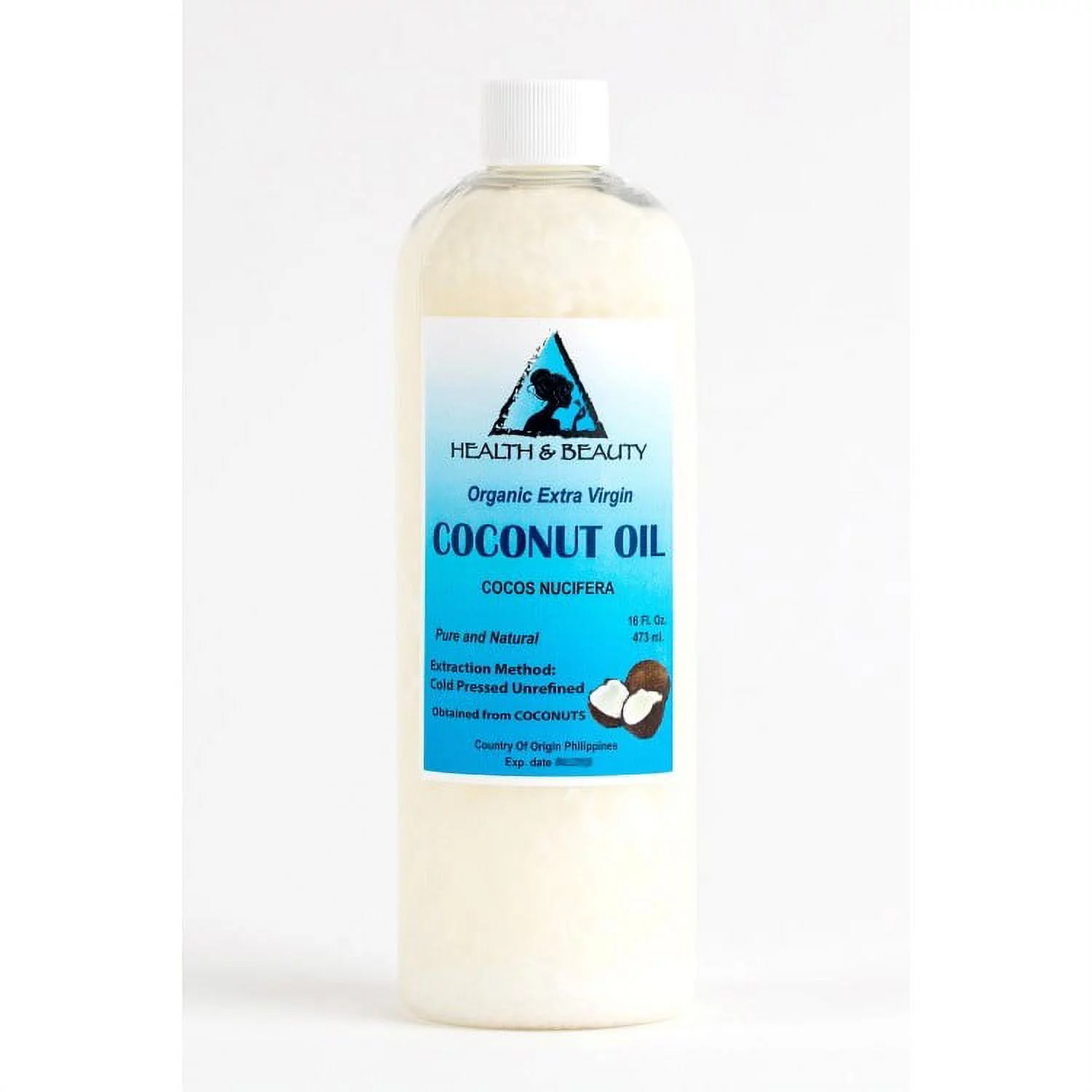COCONUT OIL EXTRA VIRGIN UNREFINED ORGANIC CARRIER COLD PRESSED RAW PURE 16 OZ