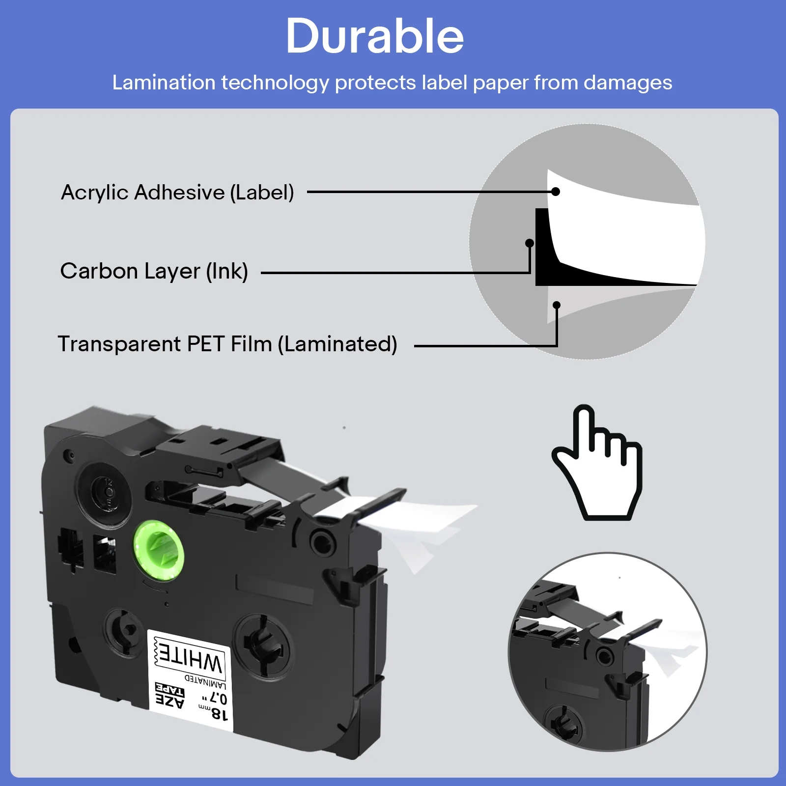 GREENCYCLE 3 Pack Compatible for Brother P touch TZ Tape 18mm Replacement 3/4 Inch TZe-241 TZe Standard Laminated Black on White Work with PTD450 PTD600 PTD400 Label Maker 26.2 Feet(8 Meter)