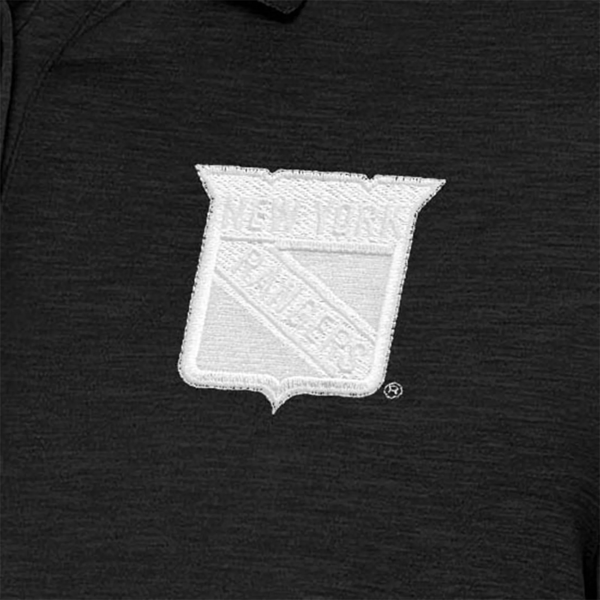 Women's Antigua Black New York Rangers White Logo Play Through Polo Dress