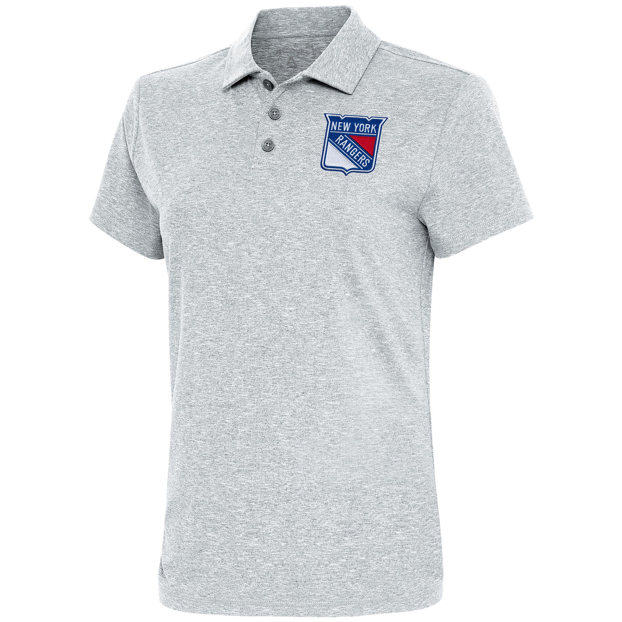 Women's Antigua  Heather Gray New York Rangers Motivated Polo