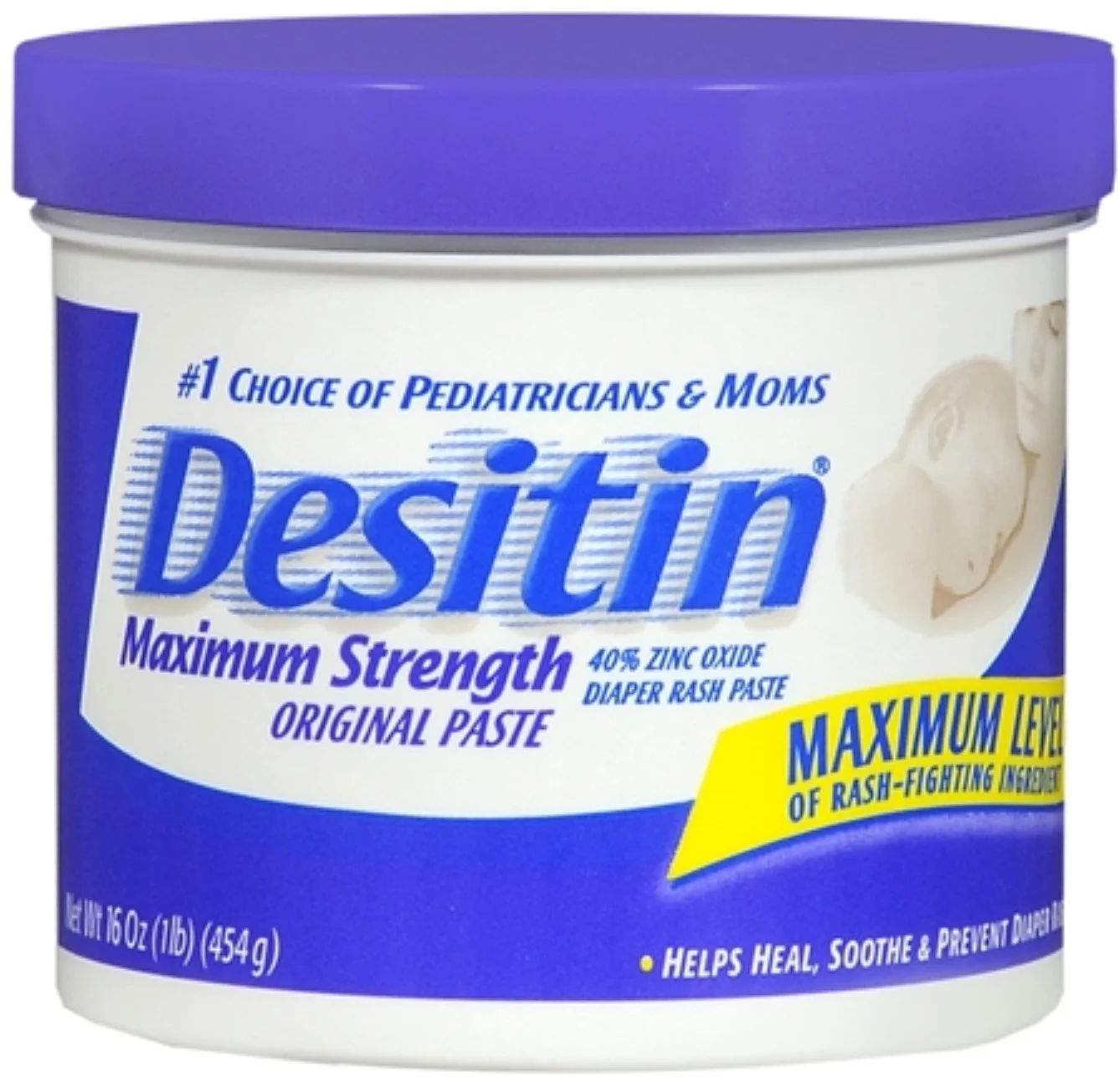 Desitin Maximum Strength Diaper Rash Cream with Zinc Oxide, 16 oz (Pack of 3)