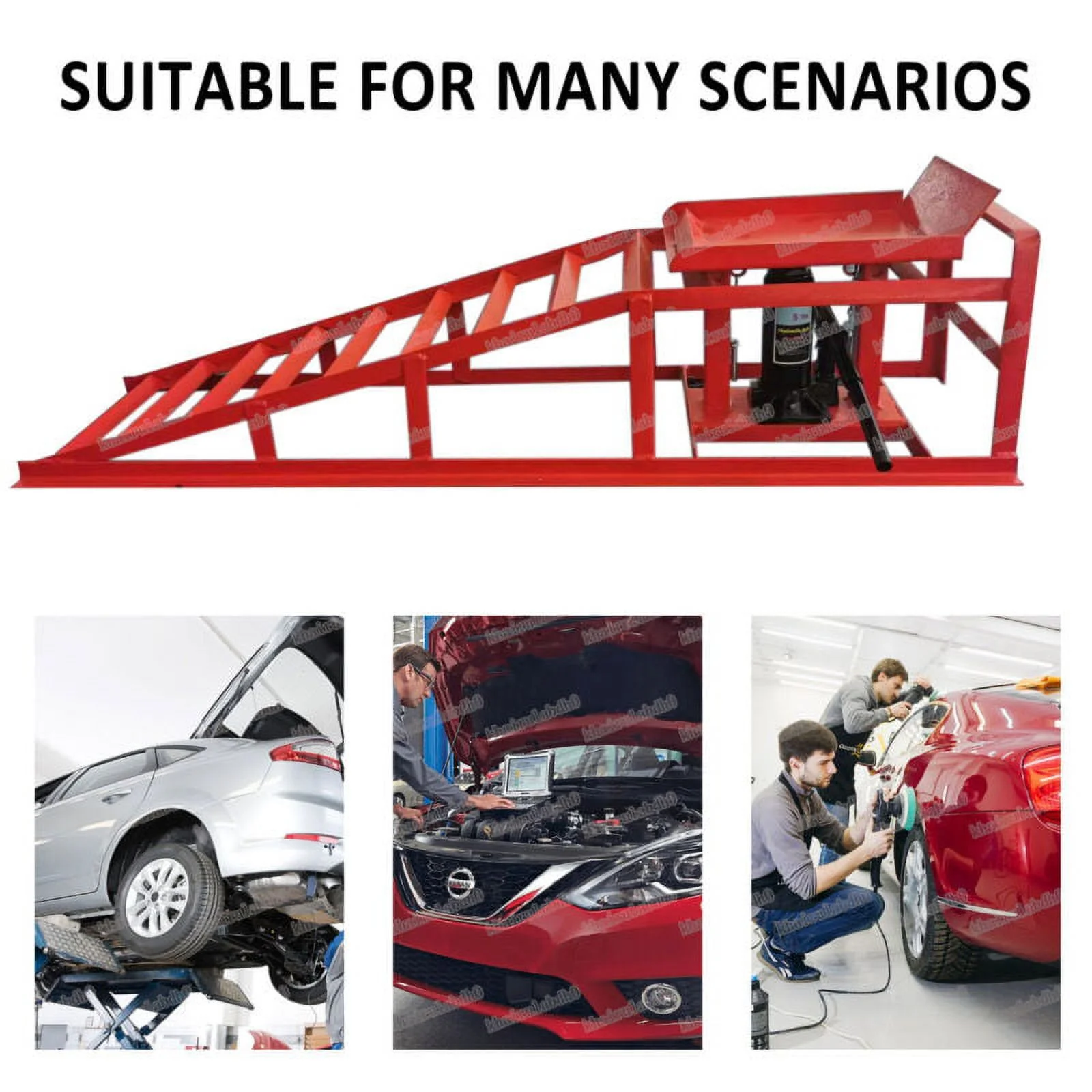 EAYSG Car Ramp Lifts - 2PCS Auto Car Truck Service Ramps Lifts, 10000lbs Heavy Duty Hydraulic Car Ramps Lift for Car Repair