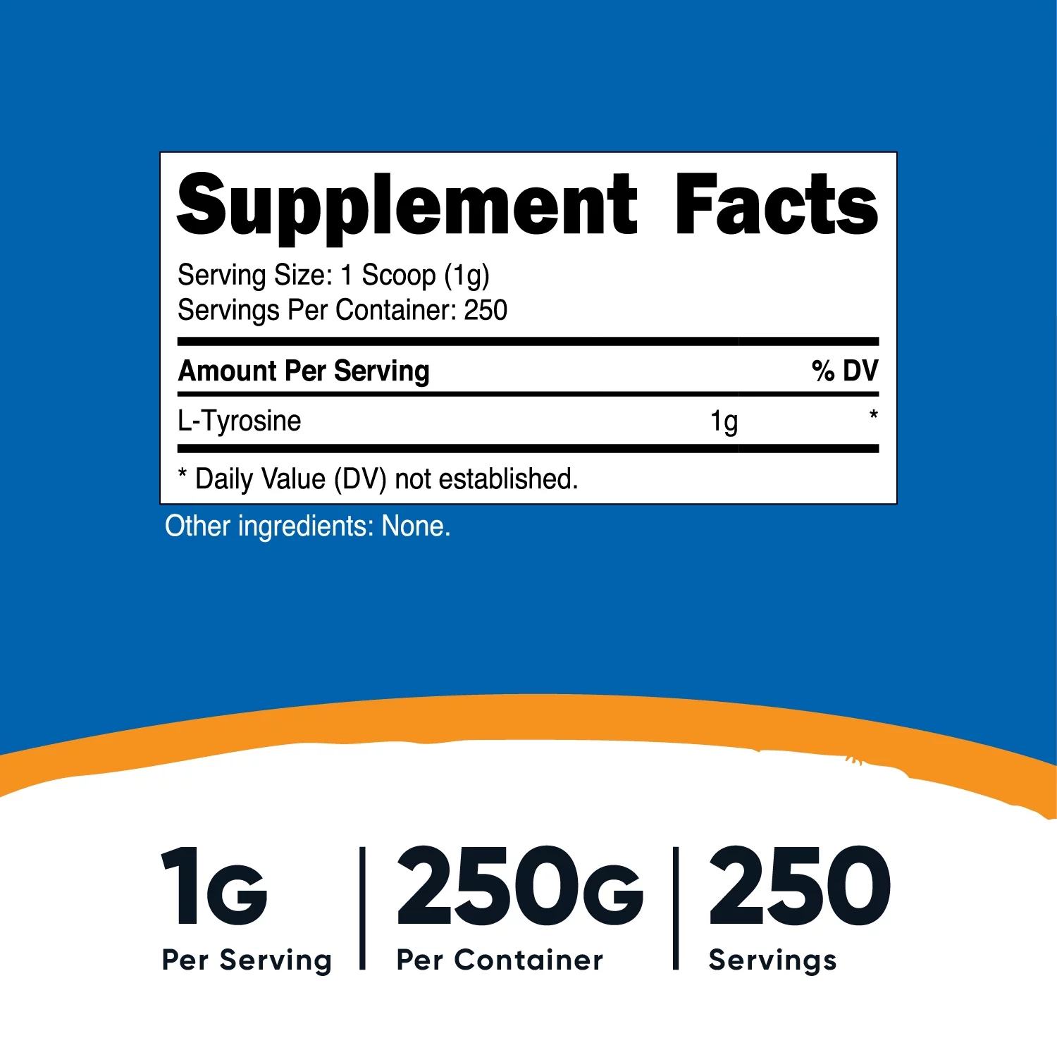 Nutricost L-Tyrosine Powder 250 Grams -1000mg Per Serving, Non-GMO Supplement