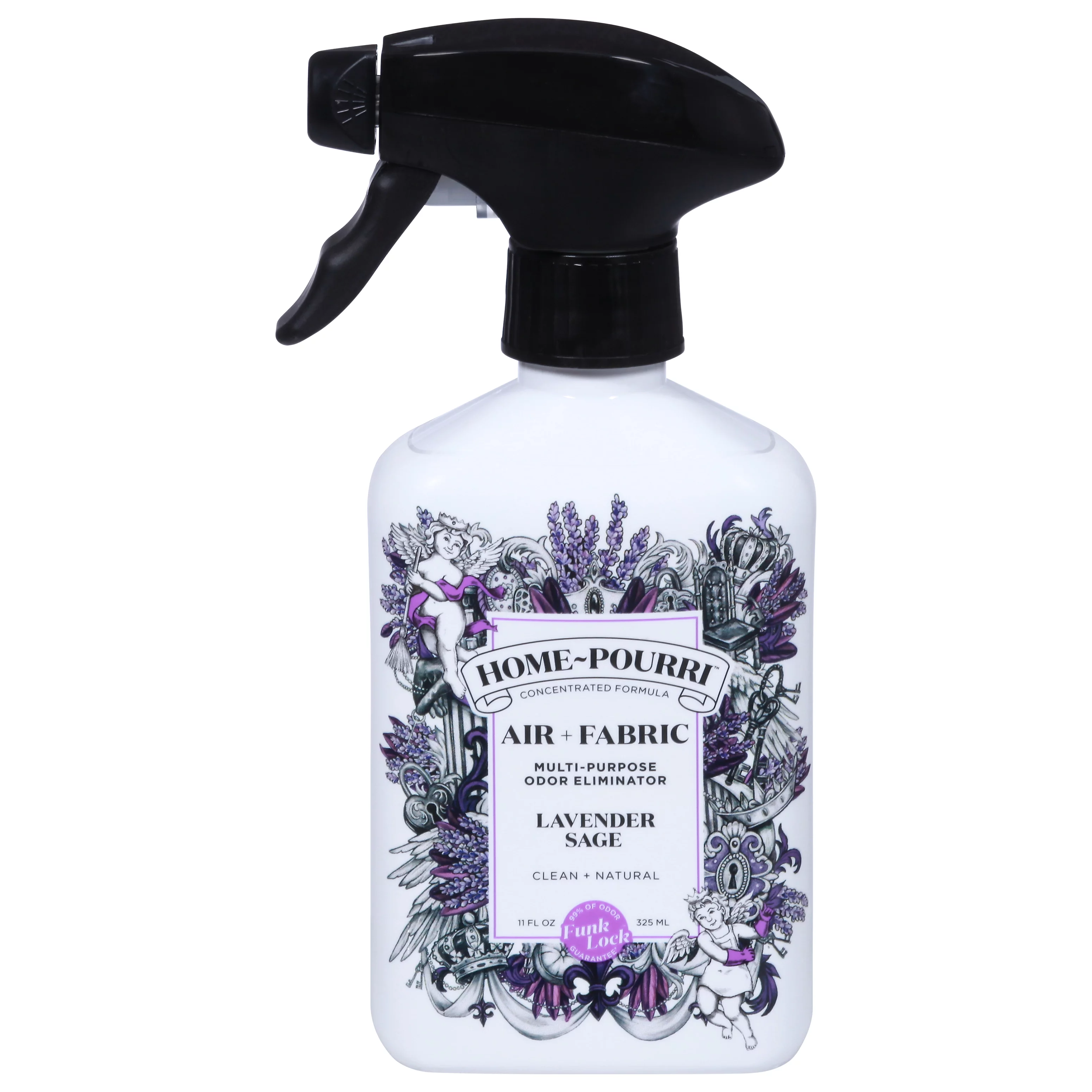 Home~Pourri Air + Fabric Multi-Purpose Odor Eliminator, Lavender + Sage, 11 fl oz (2 Count)