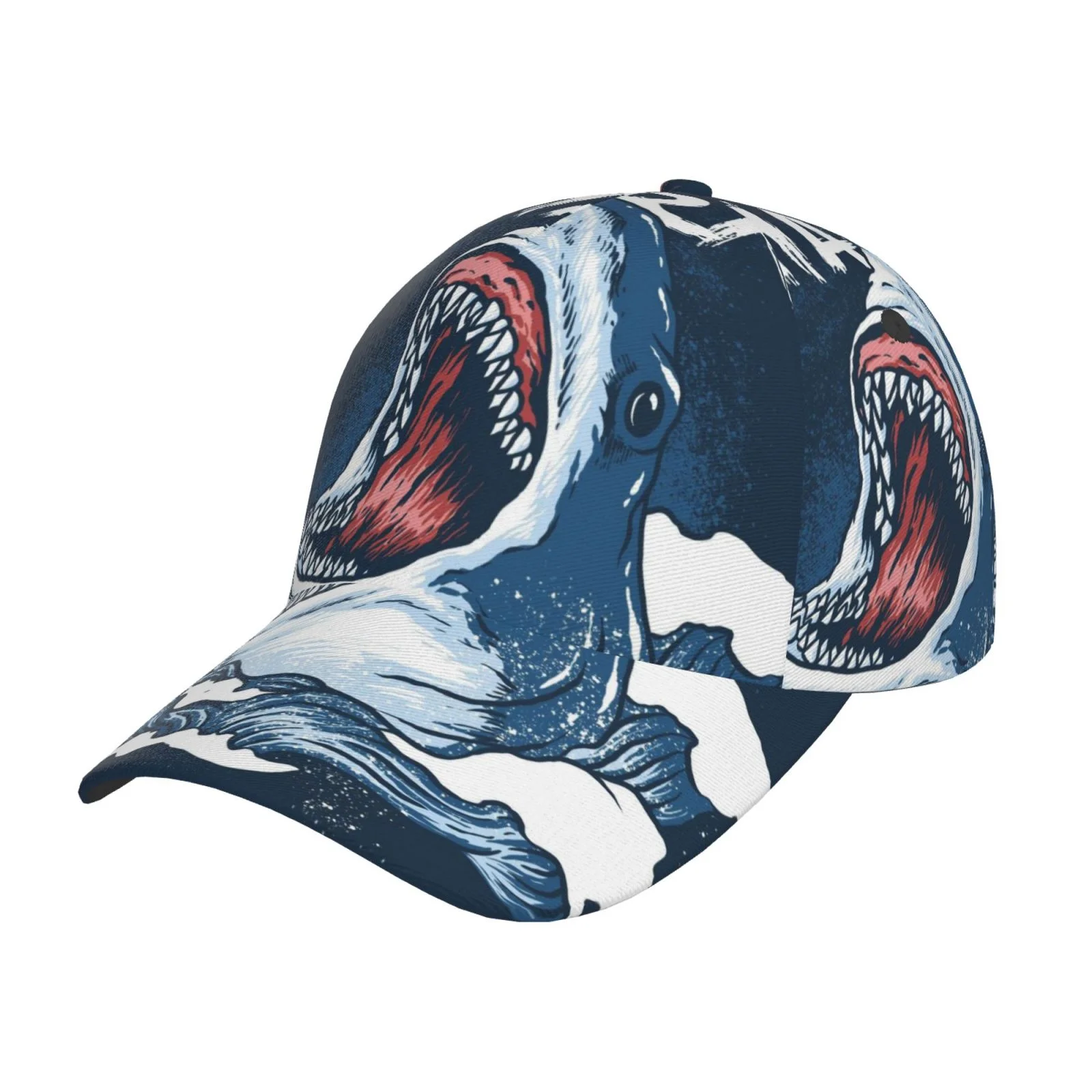 Easygdp Shark Adjustable Baseball-Cap, Sun Protection Hat, Sports Hat for Daily,Sports, Travel