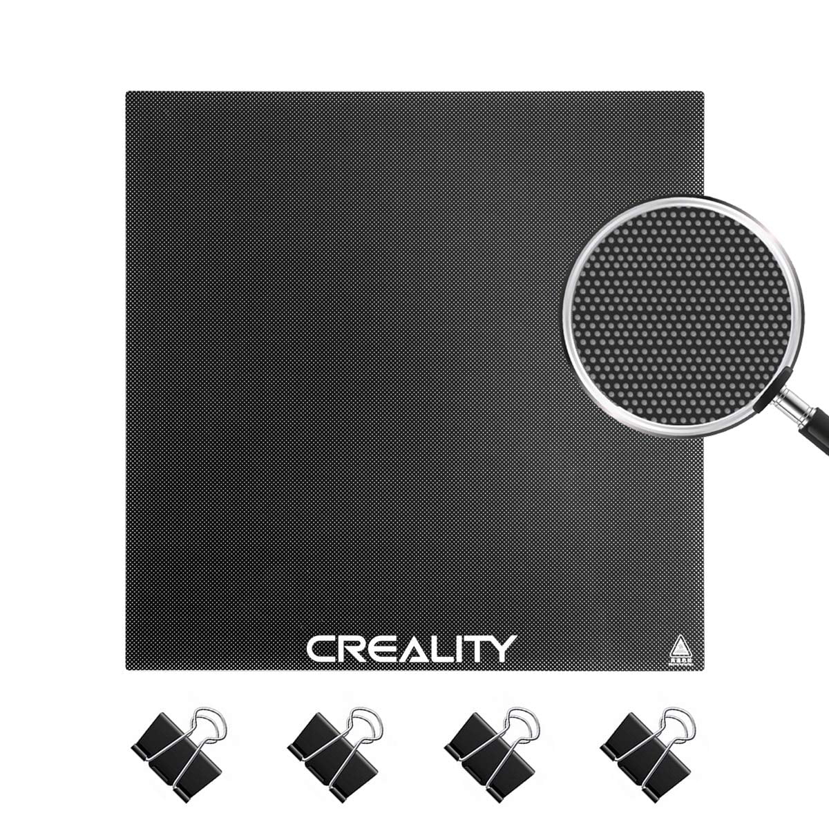 Mefine 3D Glass Bed for Upgraded 3D Printer Tempered Glass Build Black Plate, 235x235x4mm