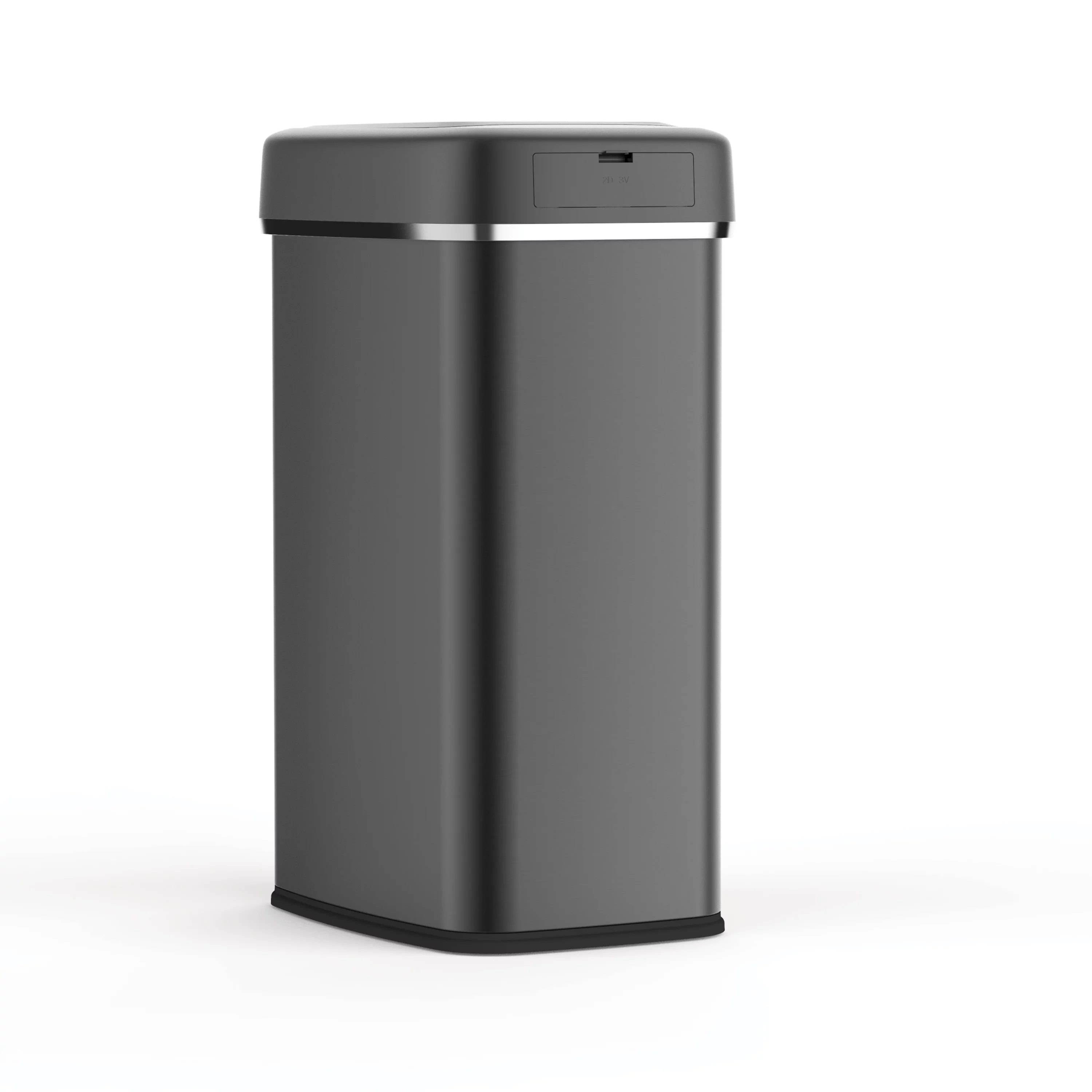 Nine Stars 13.2 Gallon Trash Can, Touchless Square Kitchen Trash Can, Stainless Steel