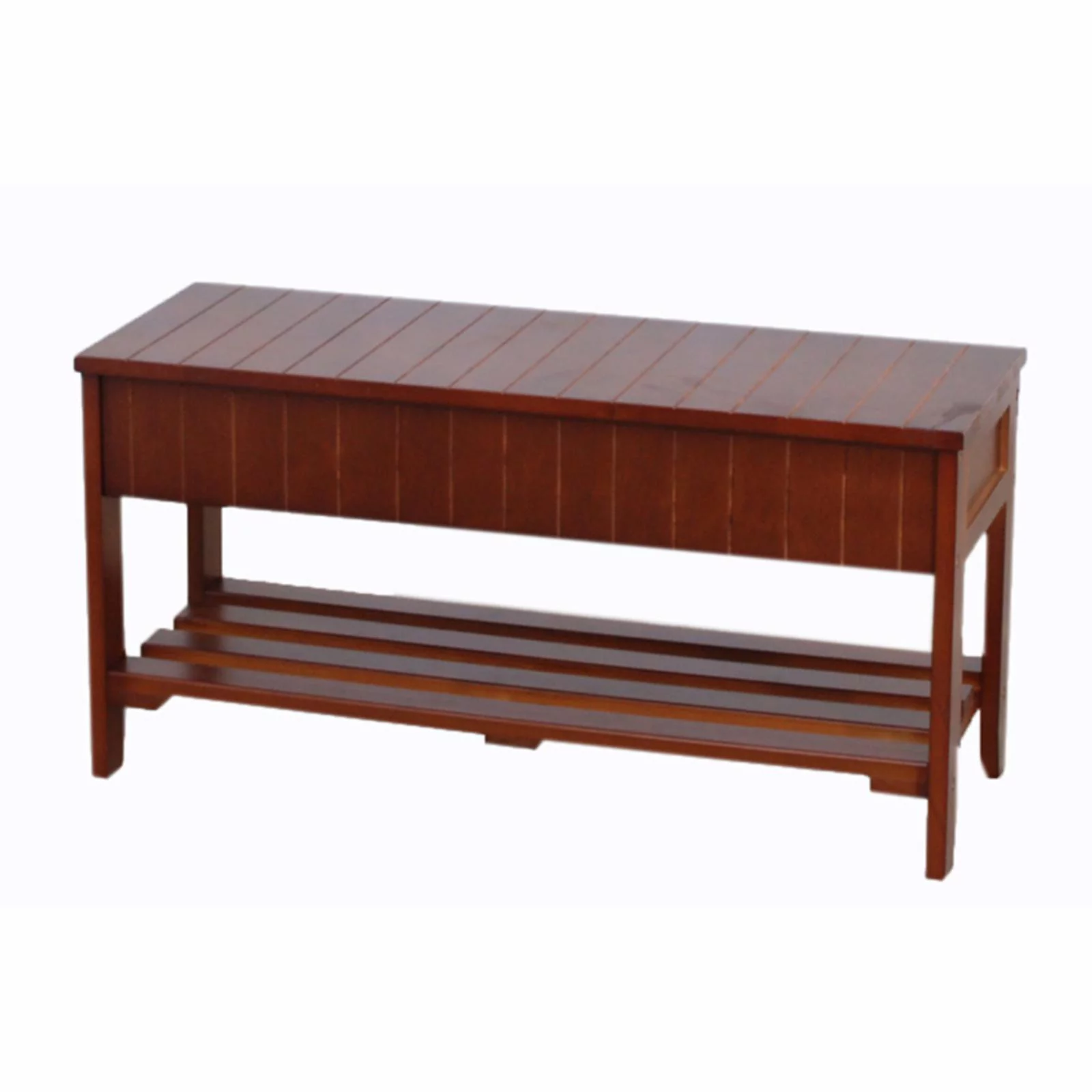 Roundhill Furniture Solid Wood Shoe Storage Bench
