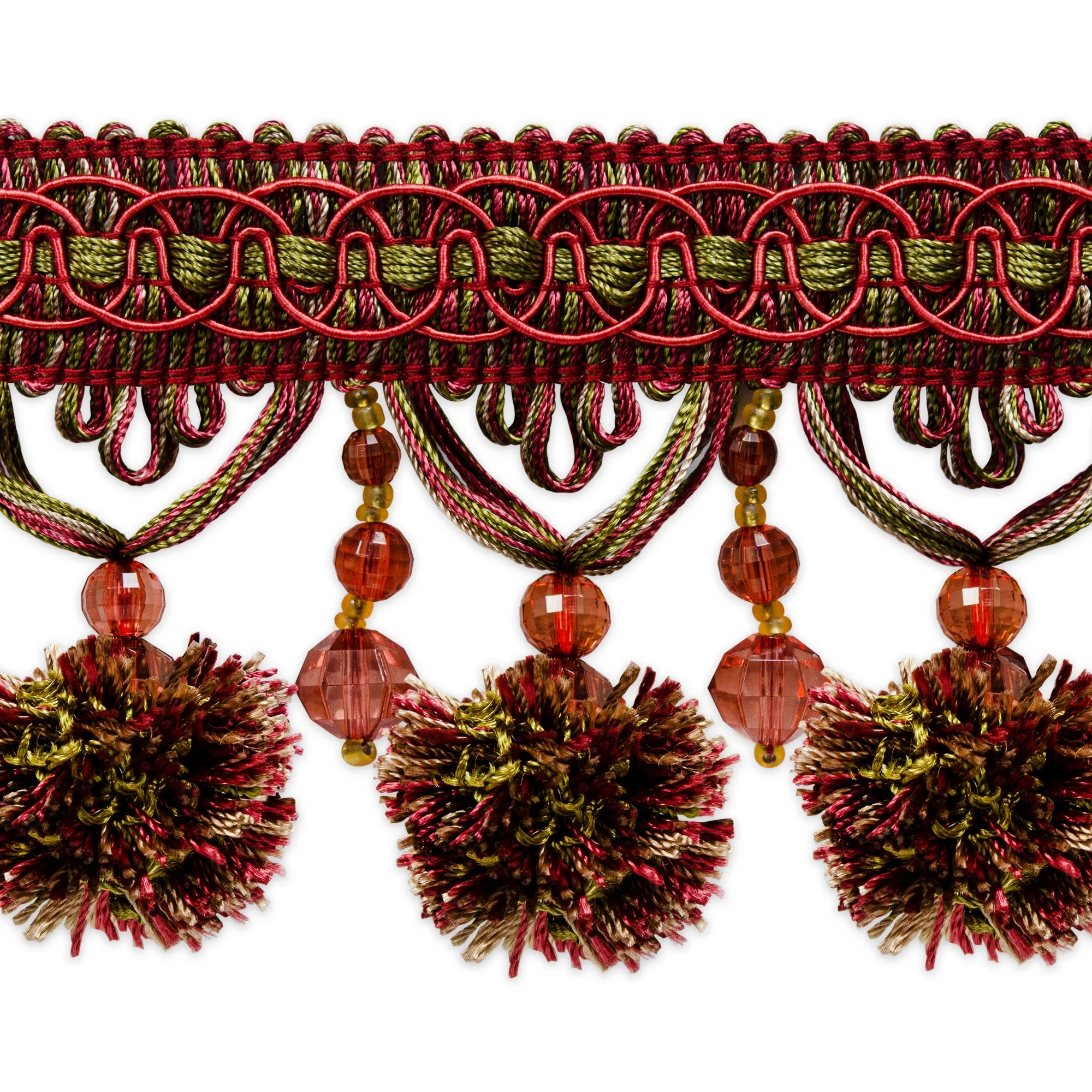 Expo Int'l Zoe Ball & Bead Tassel Fringe by the yard (Sold by the Yard)