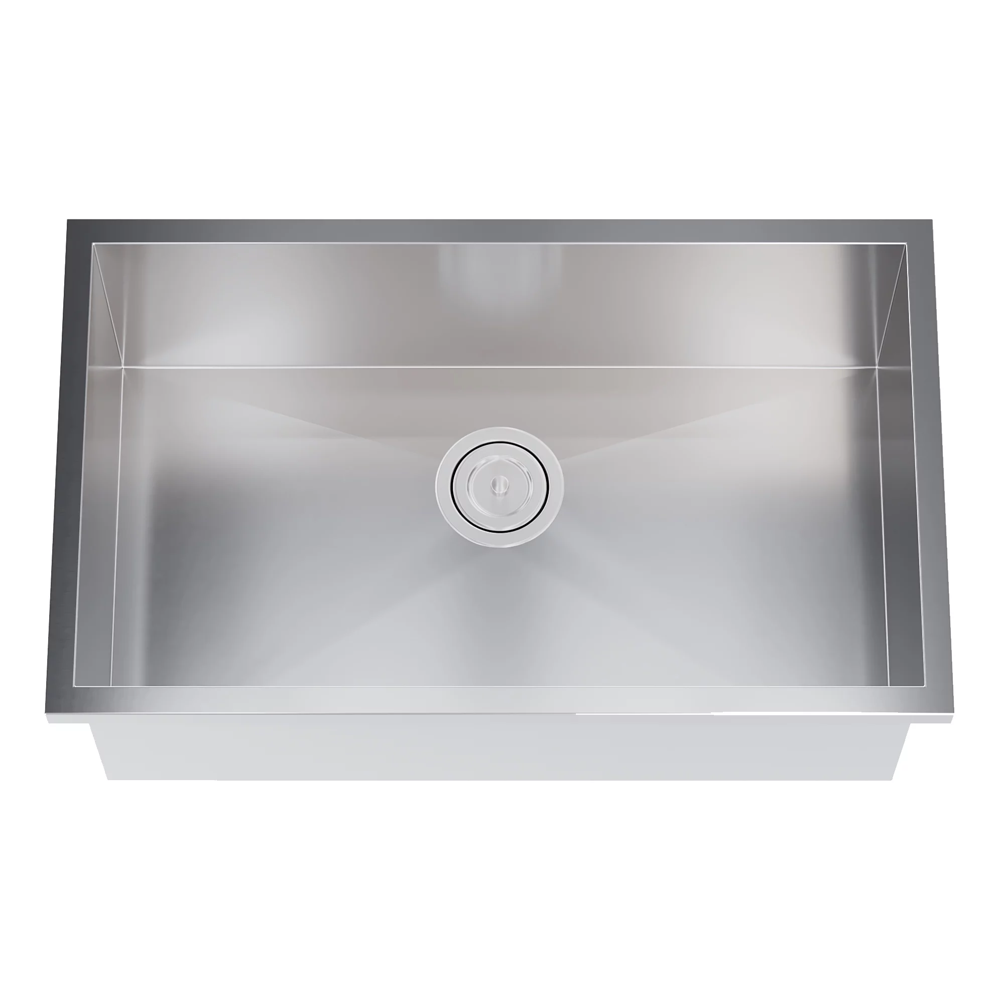 Dowell (6002 3018C) Single Bowl Undermount Kitchen Sink - Handcrafted 18/16 Gauge Stainless Steel Bowl, Small-Angle Corner - Thick and Durable Material - 10-Inch-Deep Heavy Duty Constructed - Satin Fi