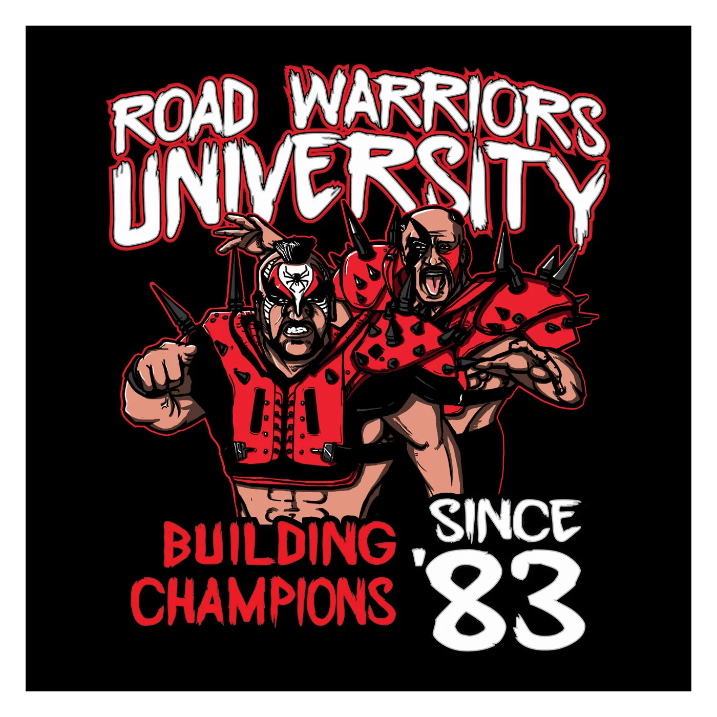 LICENSED Pro Wrestling Tees™ Youth Road Warriors Road Warriors University HQ Fashion Tee