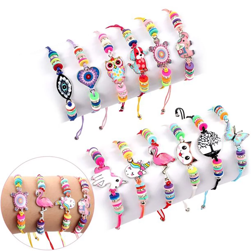 INvench 12Pcs Friend Bracelets Jewelry Accessories Toys for Girls 4 5 6 7 8 Years Old