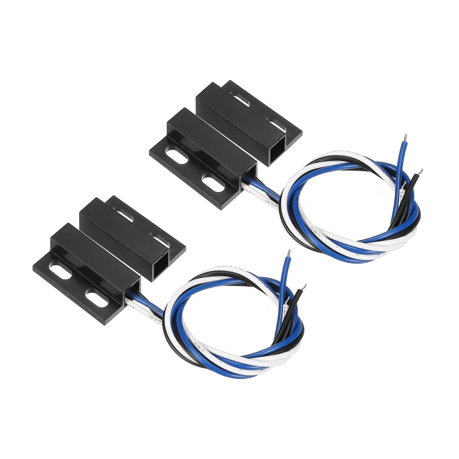 Uxcell Magnetic Reed Switch, 2 Pack NC NO Wired Magnetic Contact Switch, Black