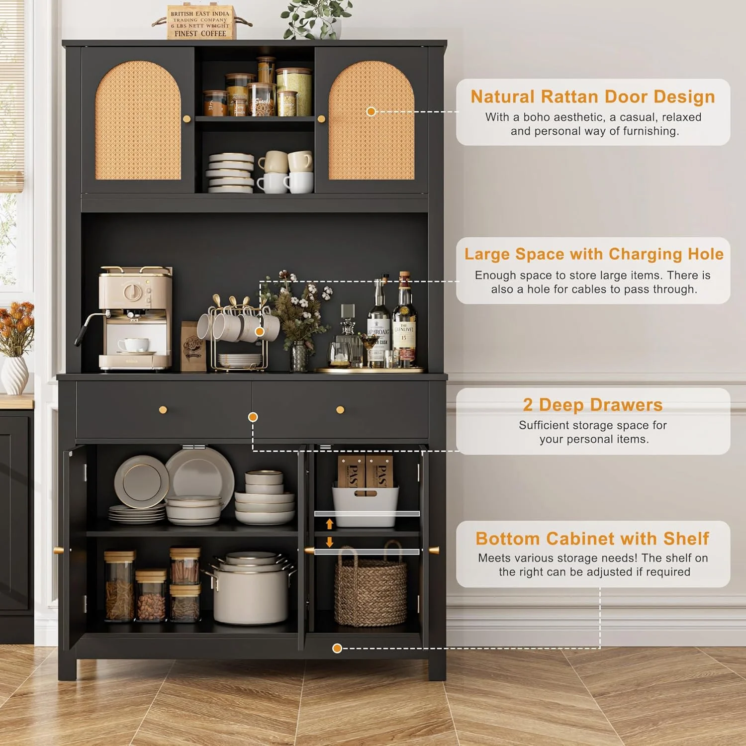 U-ToBe Kitchen Pantry Cabinet, 71