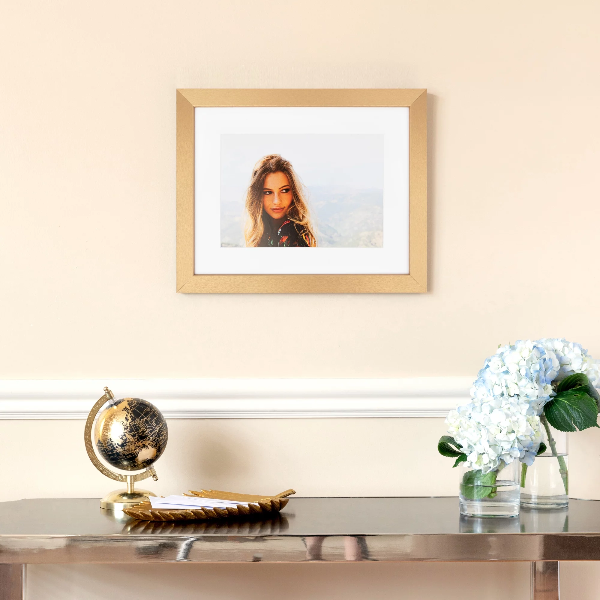 ArtToFrames 12x16 Inch Gold Alloy Picture Frame, This Gold MDF Poster Frame is Great for Your Art or Photos, Comes with Regular Glass (4638)