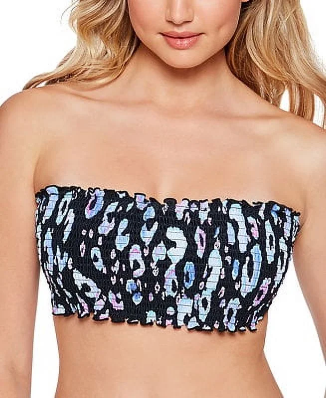 Salt + Cove LEOPARD MULTI Juniors' Animal Instinct Bikini Swim Top, US Medium
