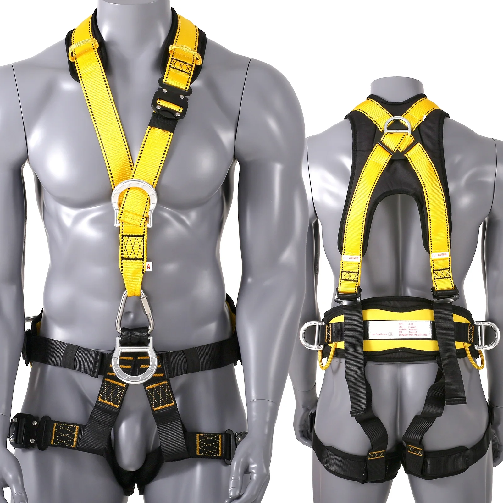 SKYSHALO 340 lb Safety Harness Universal Full Body Harness with Padding Detachable