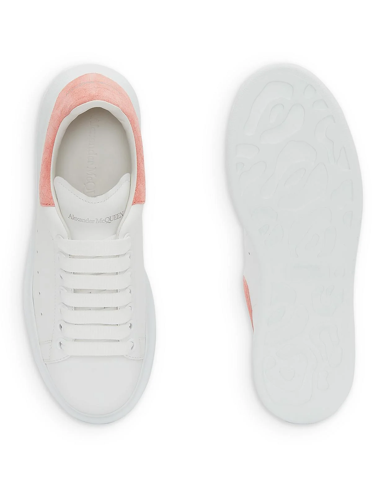 Alexander McQueen Womens Suede heel detail Casual and Fashion Sneakers