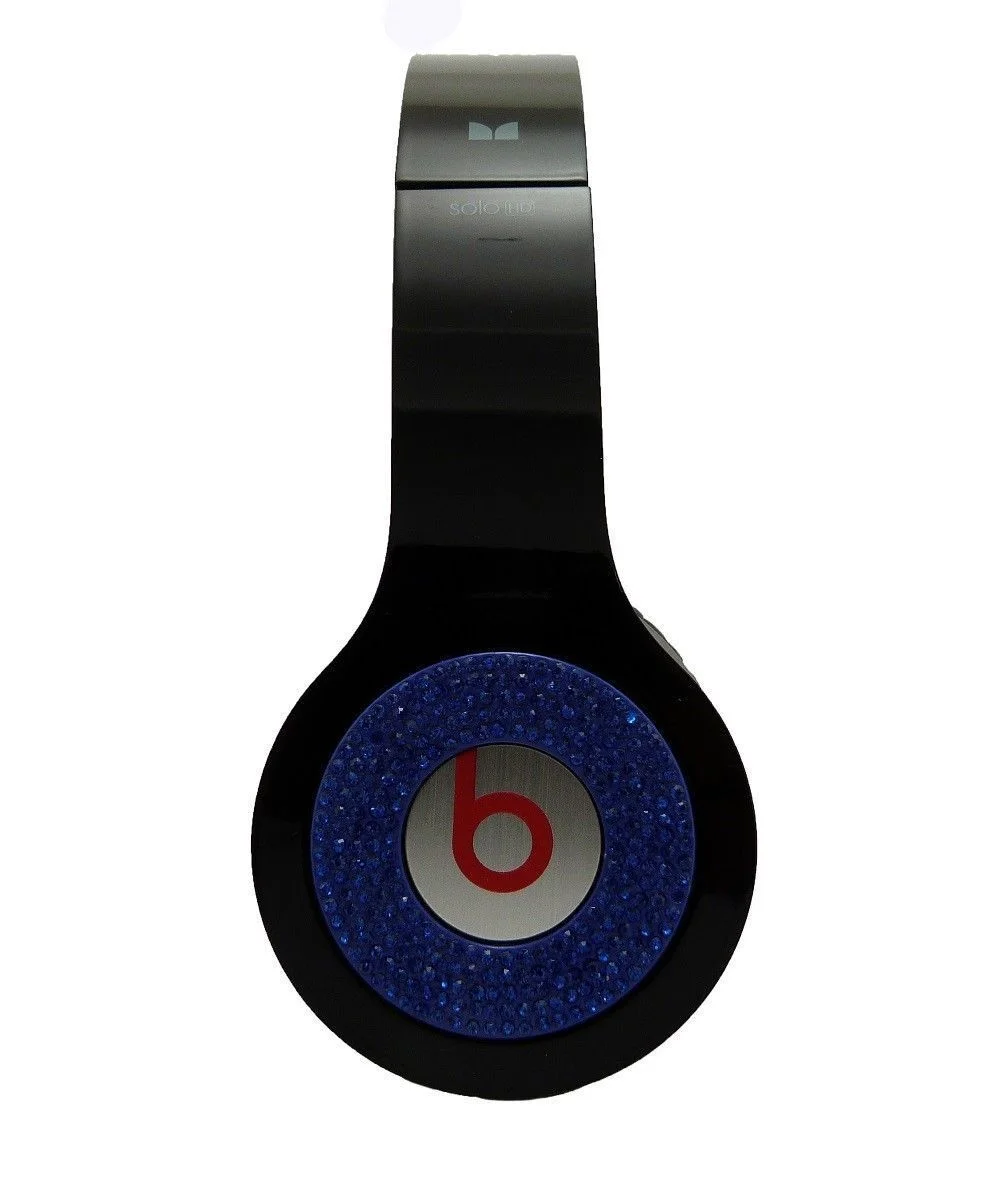 ICED BLING ROUND PIECES ACCESSORY FOR BEATS BY DR.DRE SOLO & HD HEADPHONE