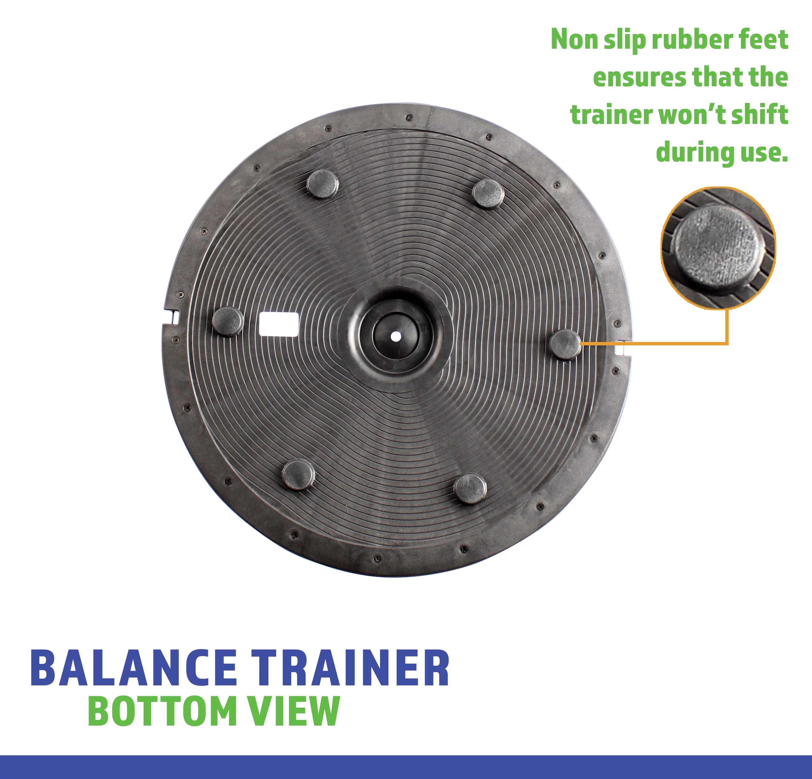 Half Ball Balance Trainer - For Home Rehabilitation, Exercise, and Stability Training - Includes Straps, and Pump